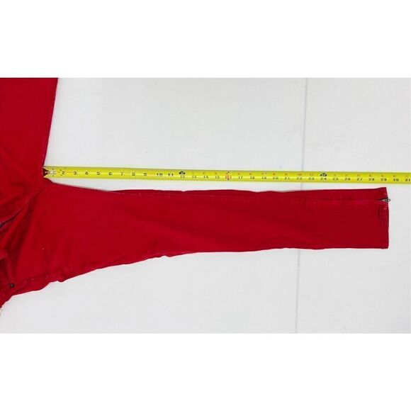 Rag & Bone Skinny Zipper Leg Red Jeans women’s size 28 - Picture 10 of 11